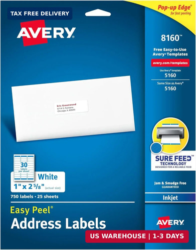 Avery easy peel address - easy,