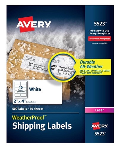 Avery 5523 white shipping - 5523,