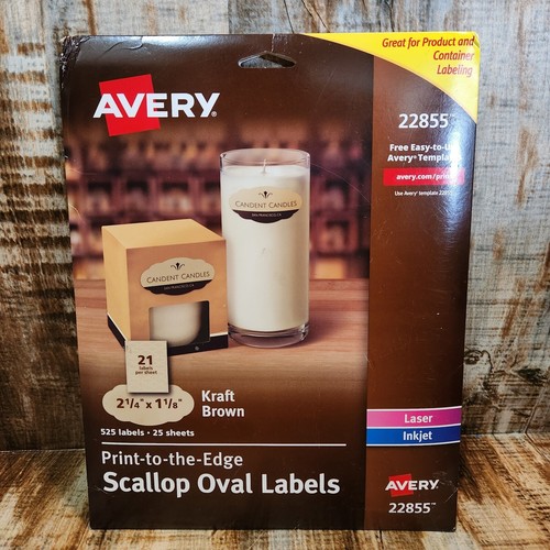 Avery scallop oval labels for - scallop,