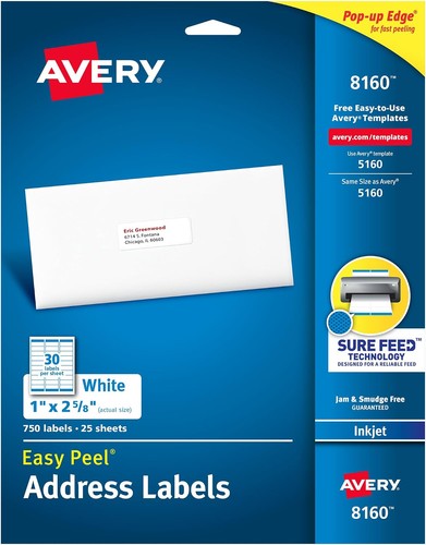 Avery easy peel - peel, address