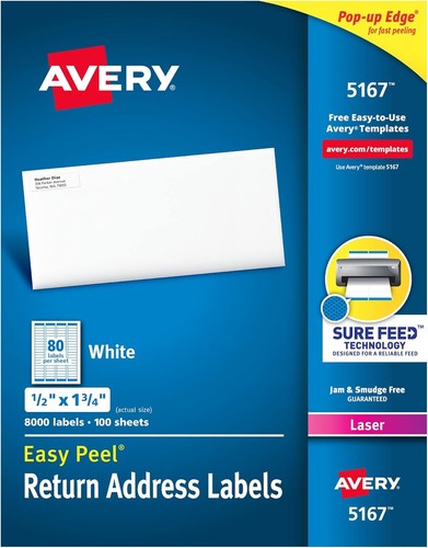 Avery printable return - avery, address
