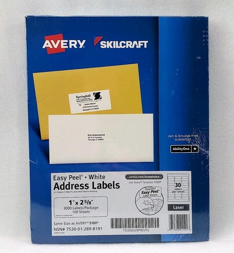 Avery 5160 easy peel labels - 5160,